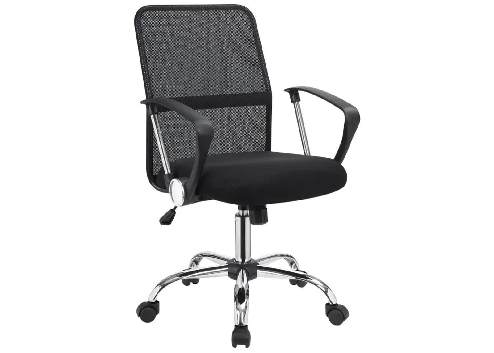 Gerta - Upholstered Adjustable Mesh Office Desk Chair - Black