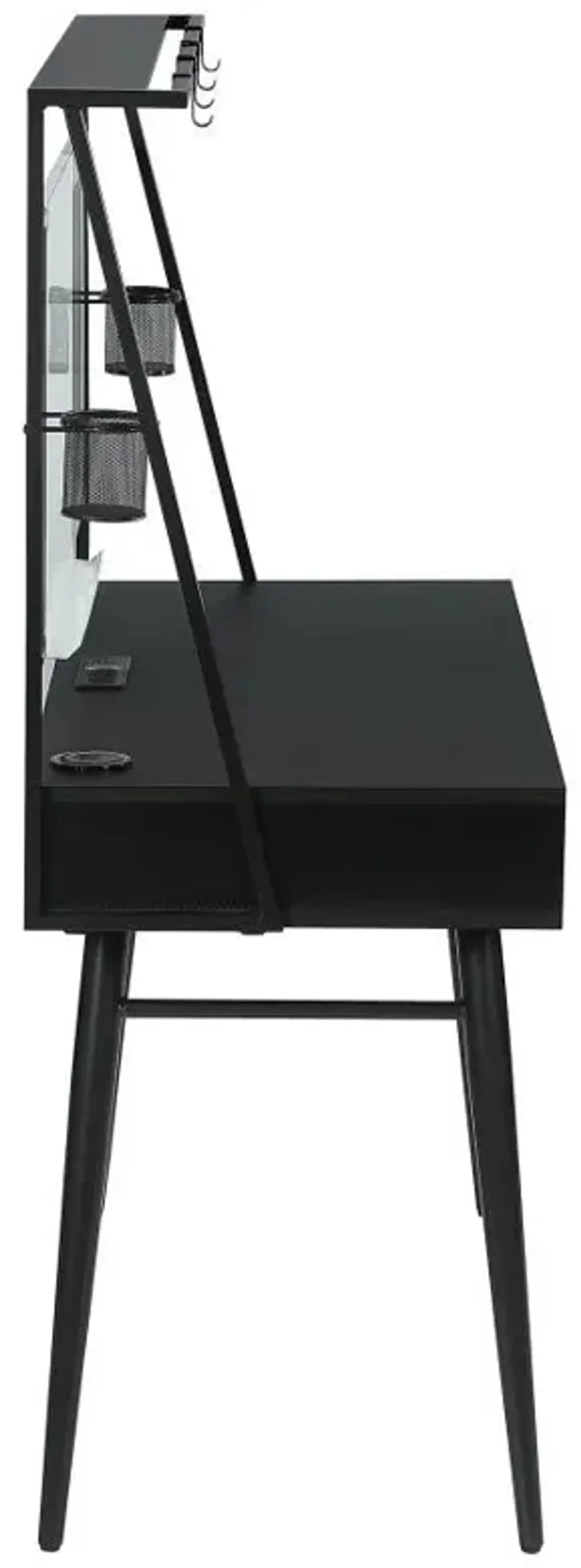 Jessie - Writing Desk With Whiteboard And USB - Black