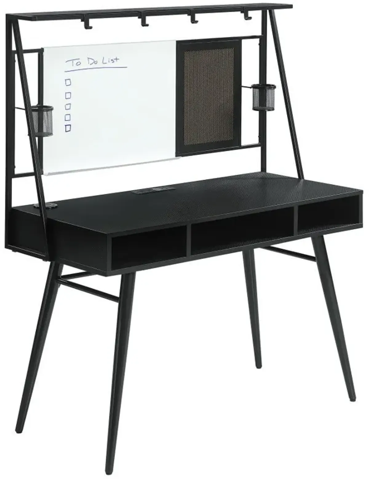 Jessie - Writing Desk With Whiteboard And USB - Black