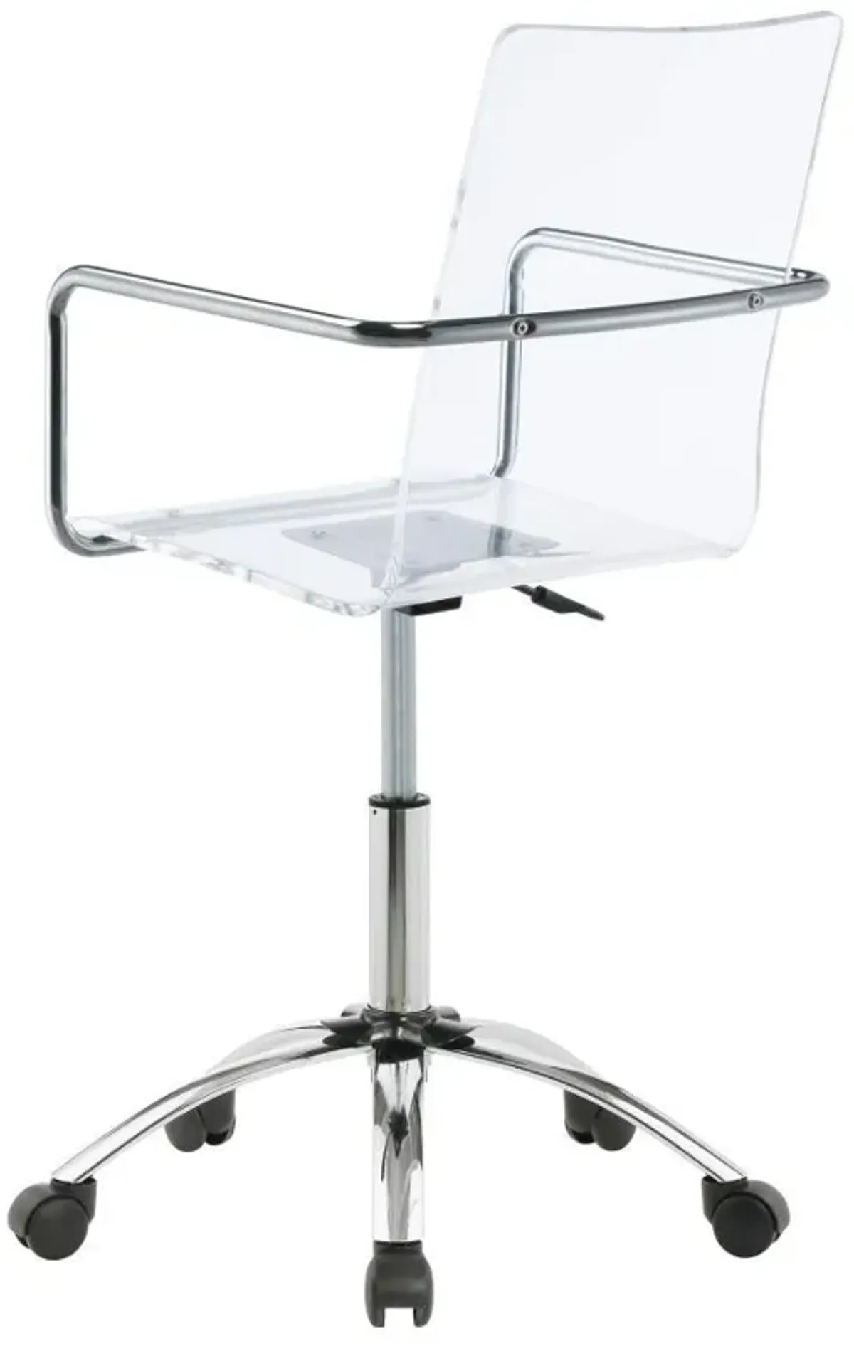 Amaturo - Office Chair With Casters - Clear And Chrome