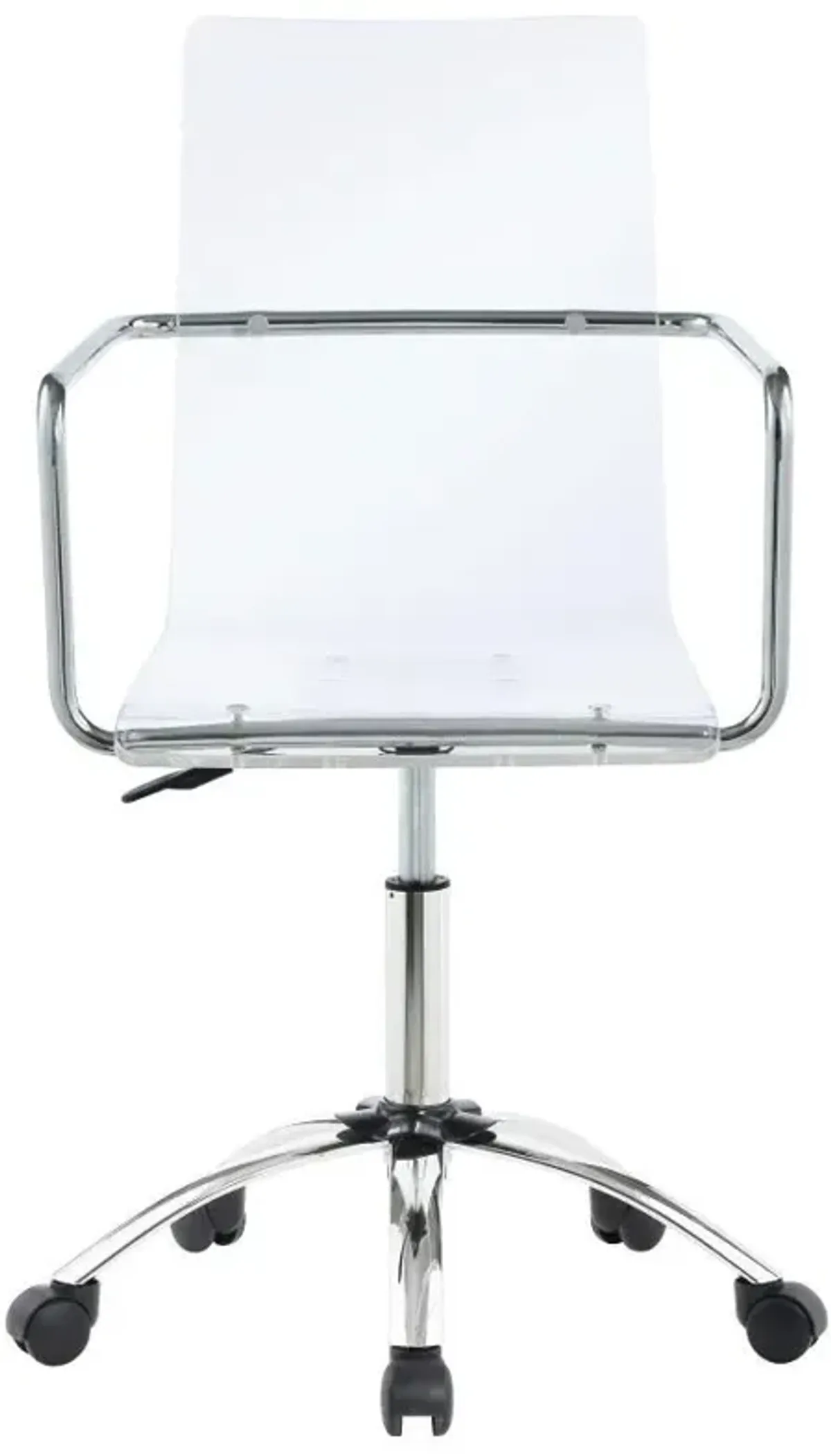 Amaturo - Acrylic Adjustable Home Office Desk Chair - Clear