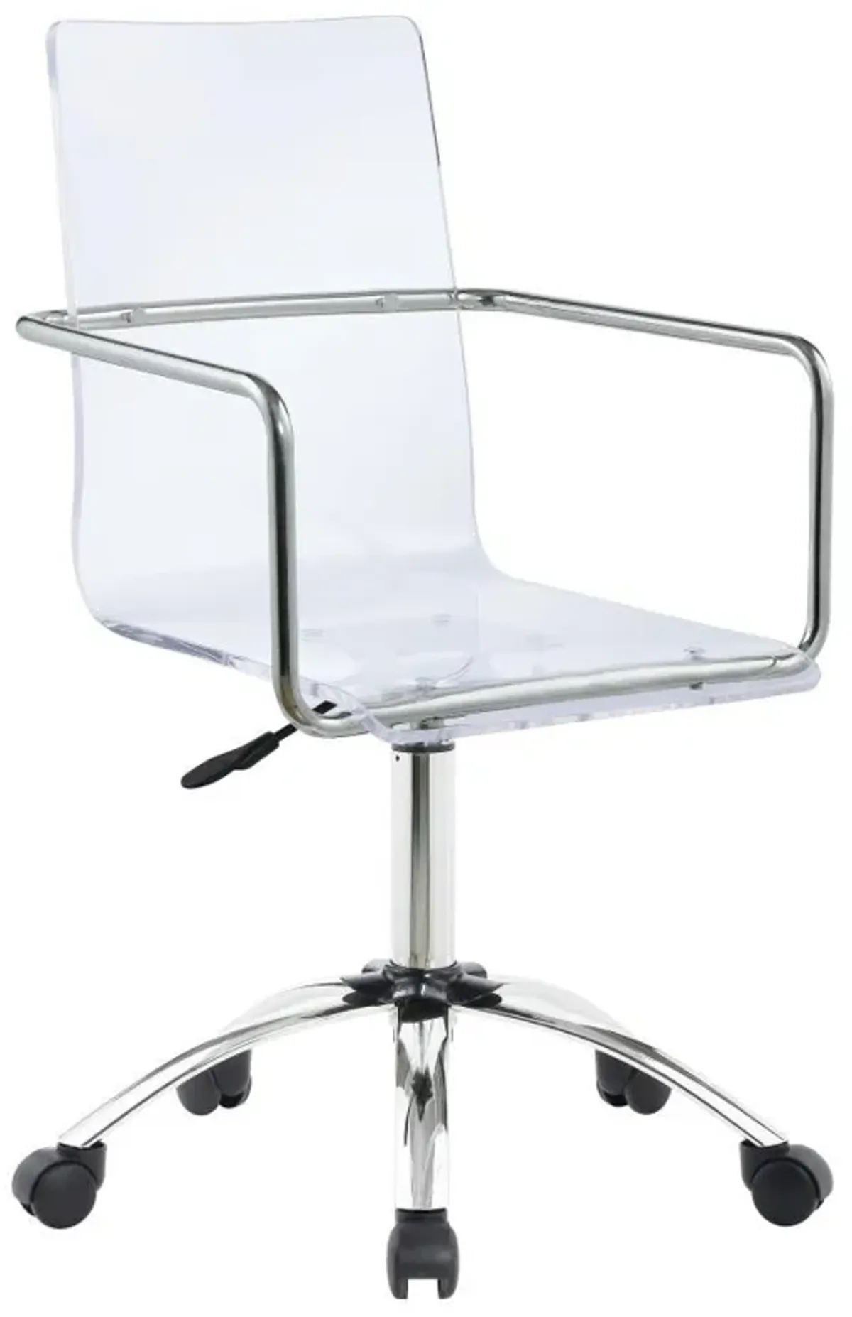 Amaturo - Acrylic Adjustable Home Office Desk Chair - Clear