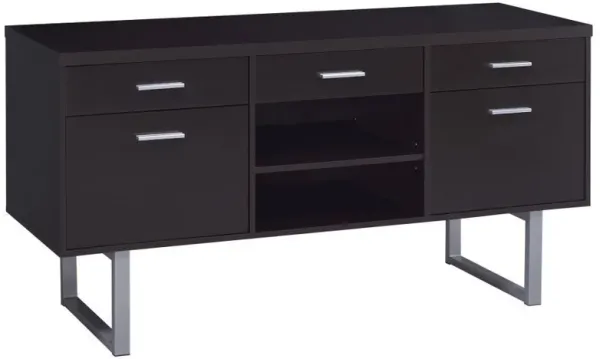 Lawtey - 5-Drawer Home Office Storage Credenza - Cappuccino
