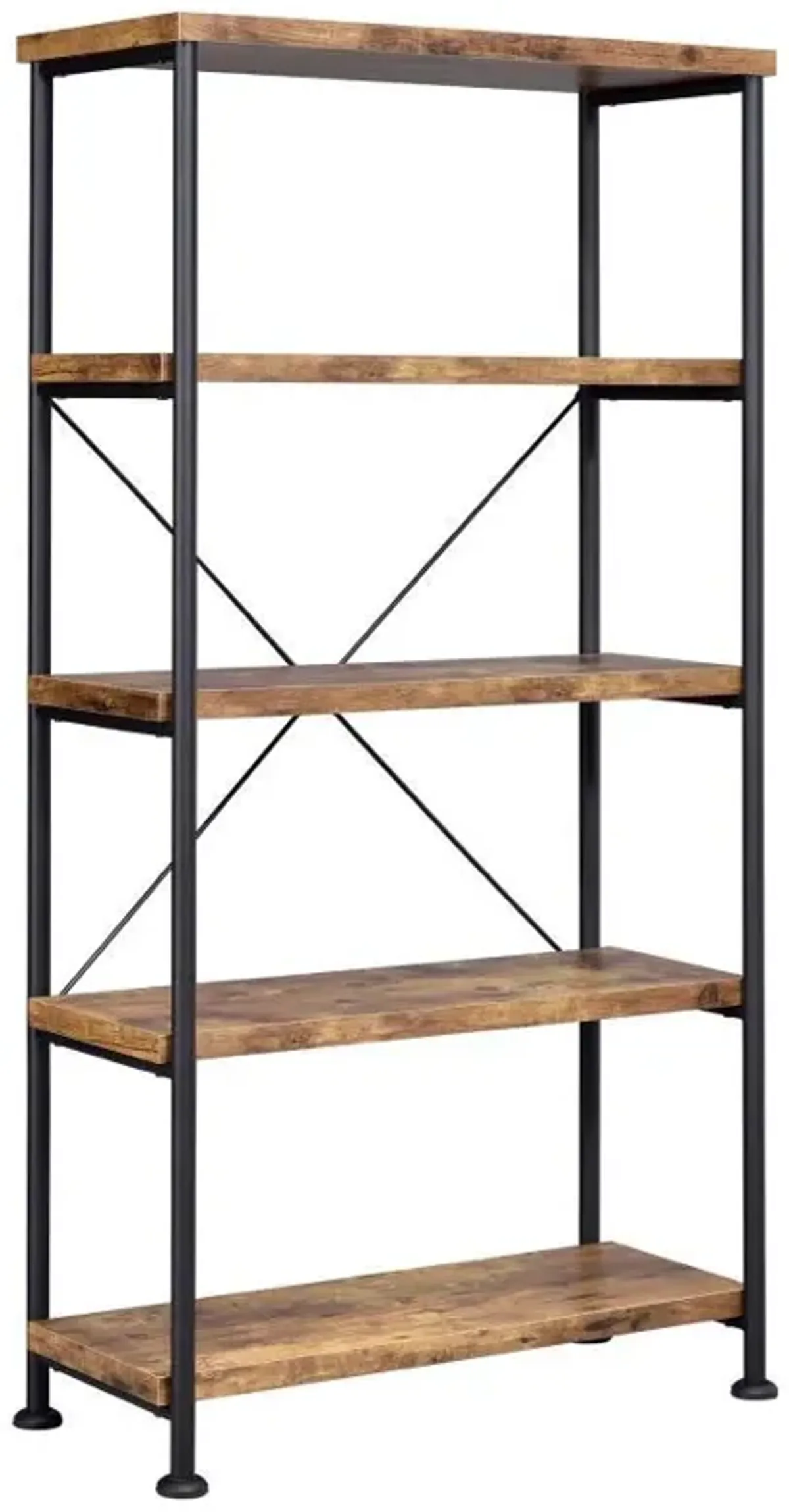 Analiese - 2 Piece Computer Desk Bookcase Set - Rustic Nutmeg