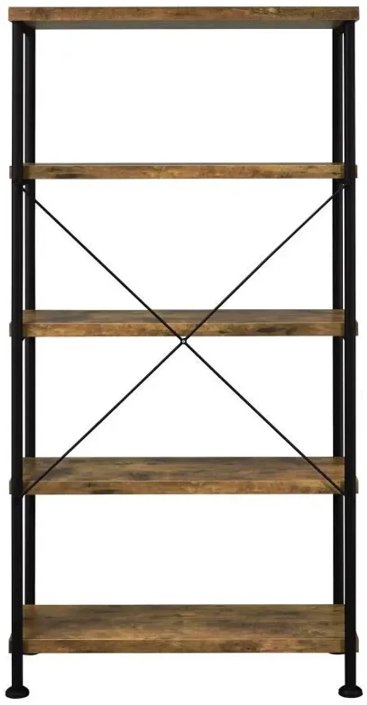 Analiese - 2 Piece Computer Desk Bookcase Set - Rustic Nutmeg