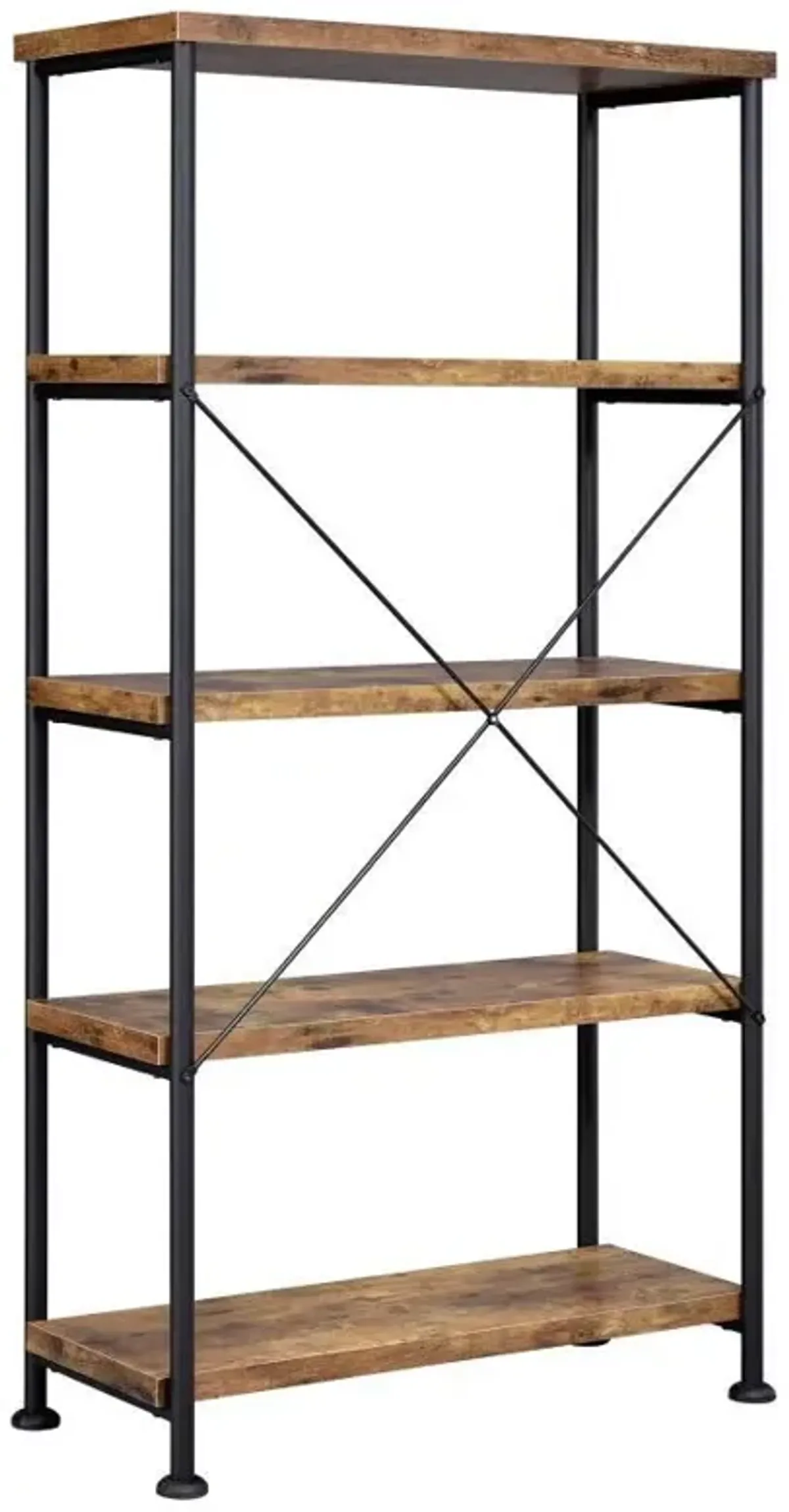Analiese - 2 Piece Computer Desk Bookcase Set - Rustic Nutmeg