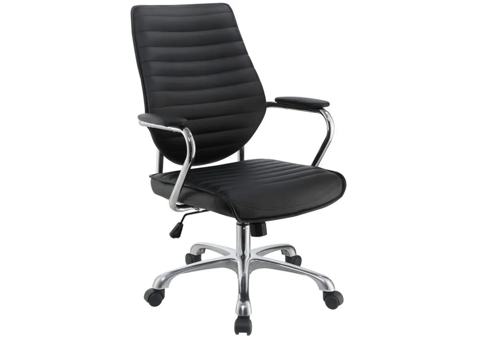 Chase - Upholstered Adjustable Home Office Desk Chair - Black