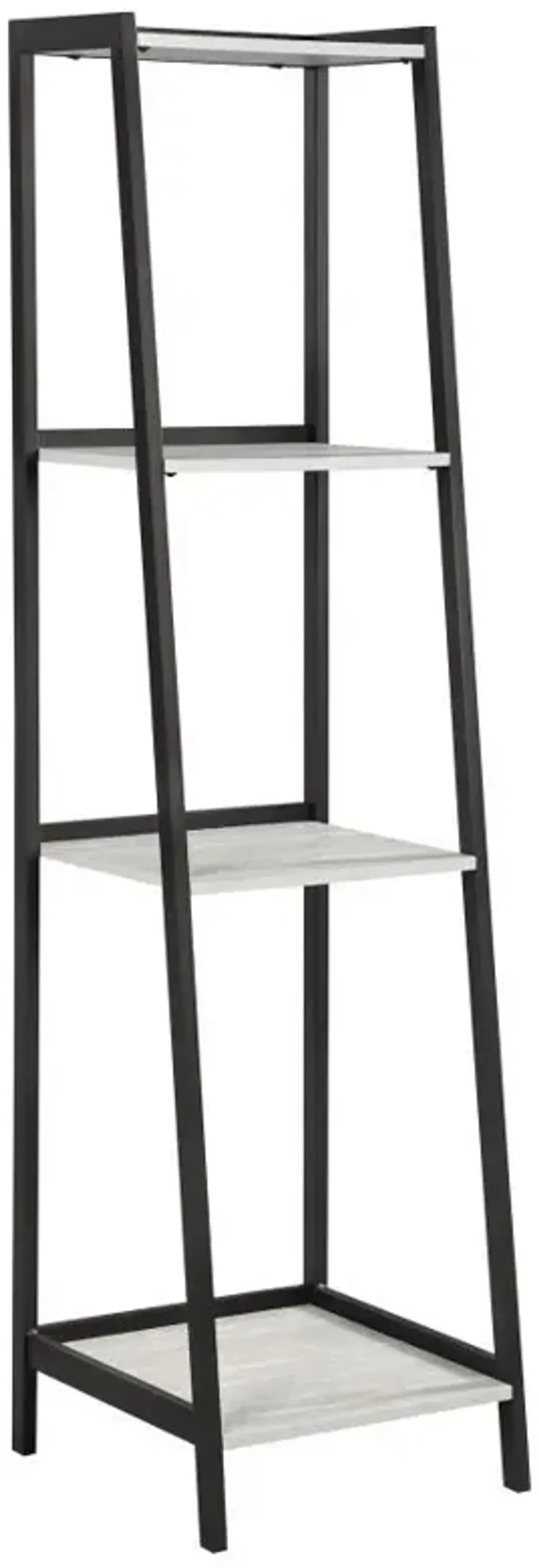 Pinckard - 3 Piece Ladder Desk And Bookcase Set - Gray Stone