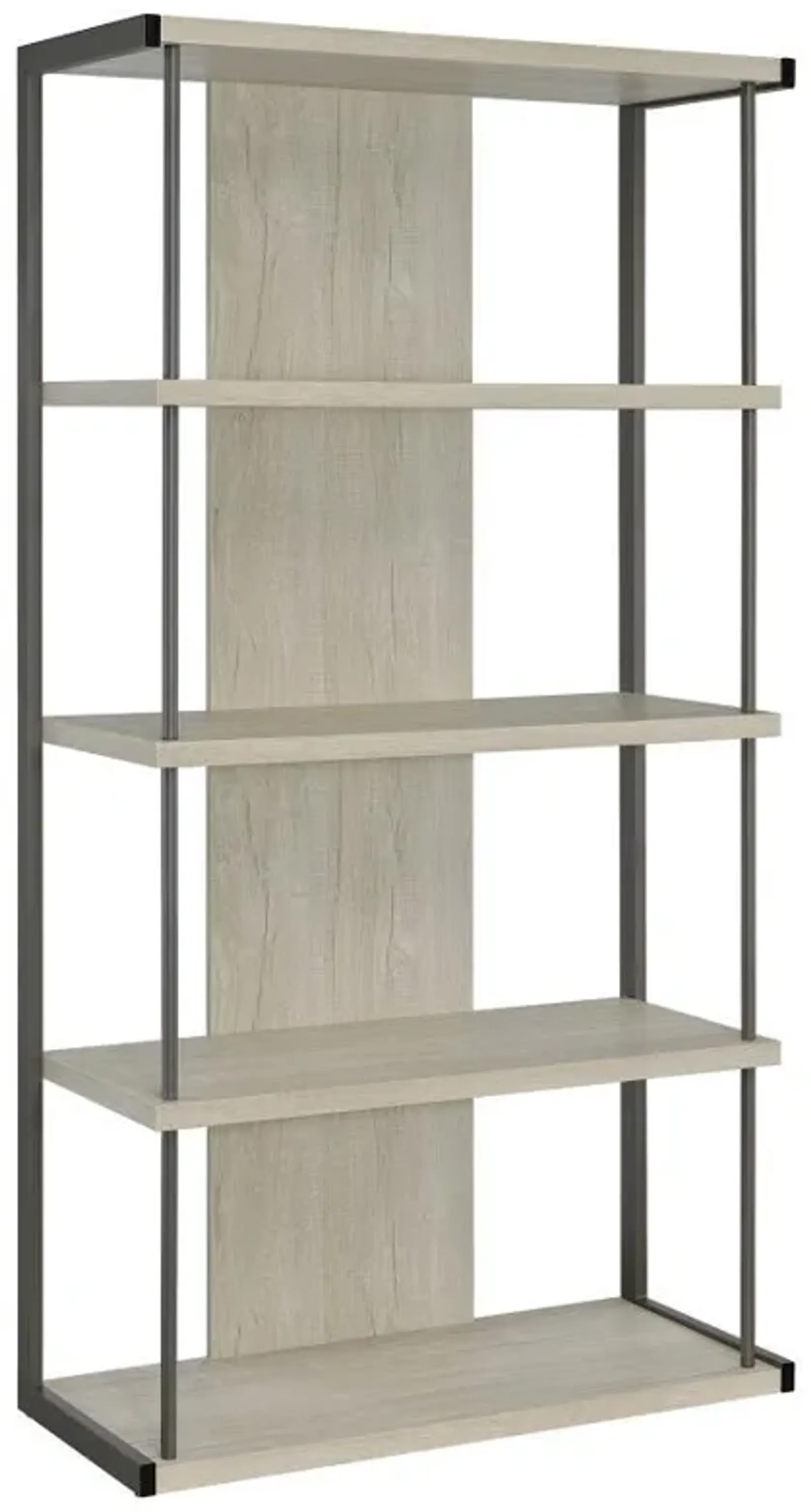 Loomis - 4-Shelf Bookshelf - Whitewashed Gray