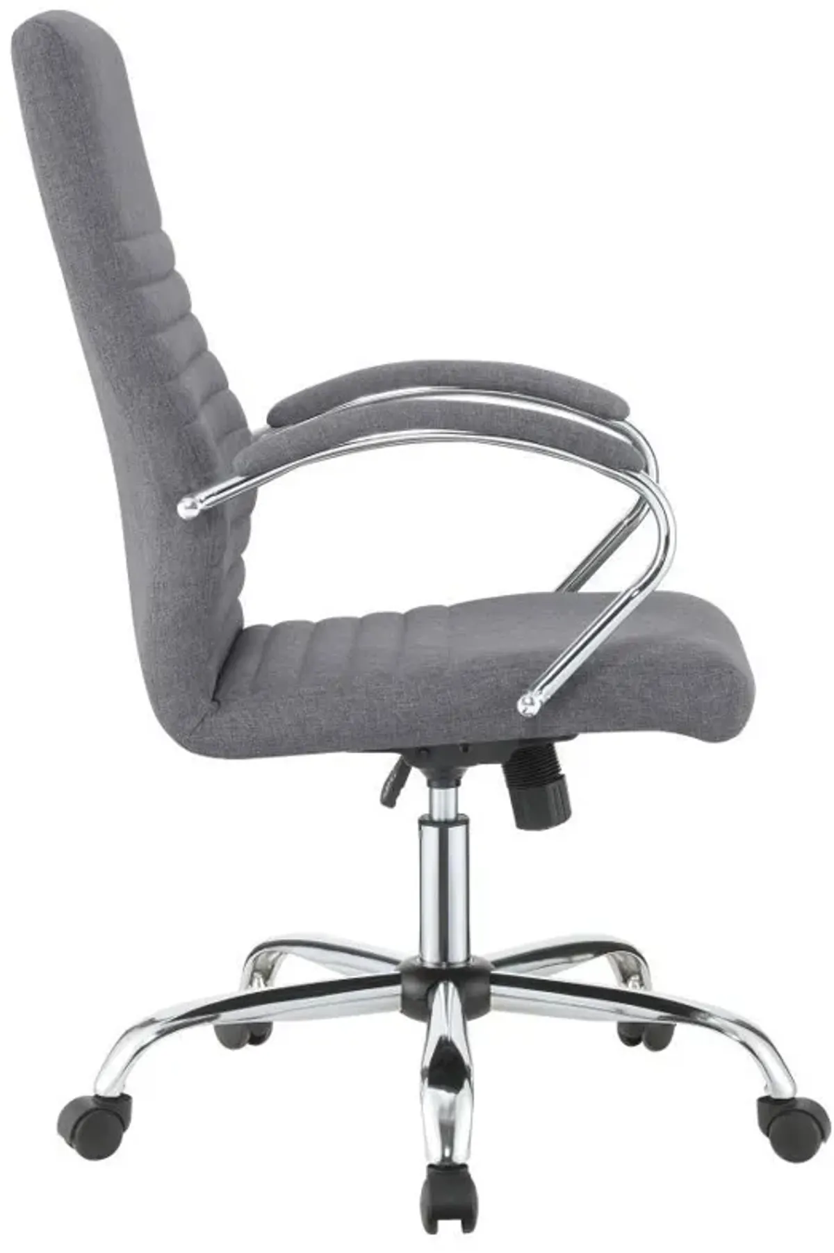 Abisko - Upholstered Office Chair With Casters - Gray And Chrome