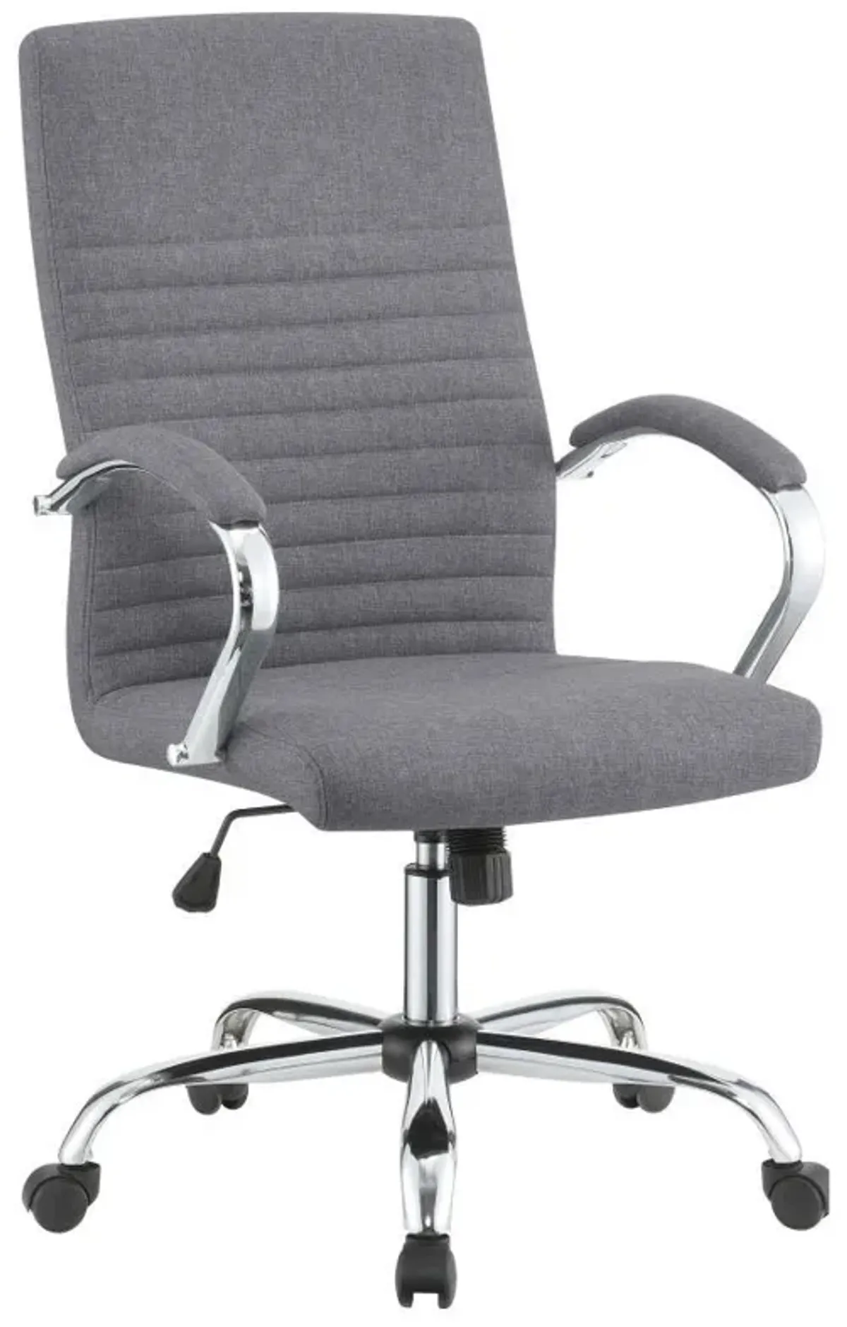 Abisko - Upholstered Office Chair With Casters - Gray And Chrome