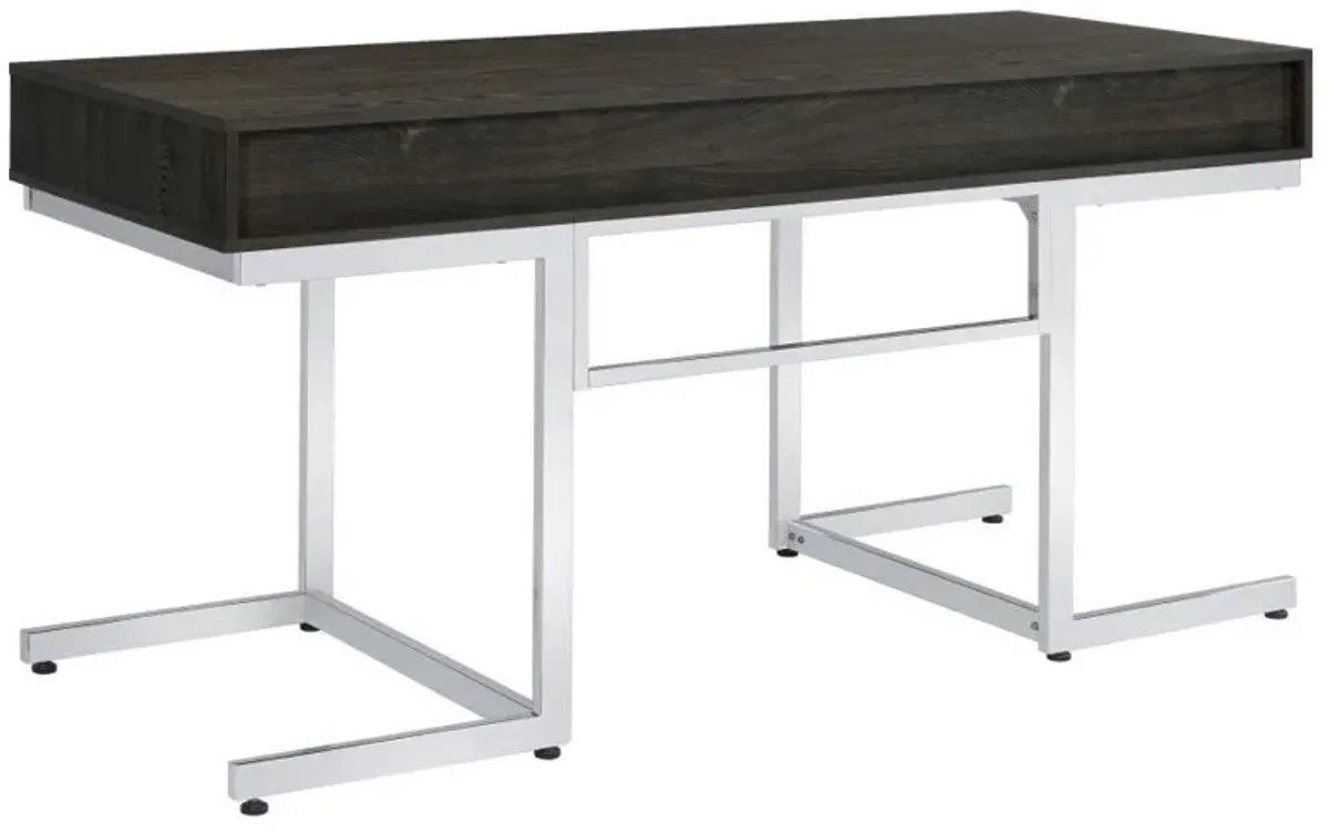 Noorvik - 3-Drawer Engineered Wood Desk - Dark Oak