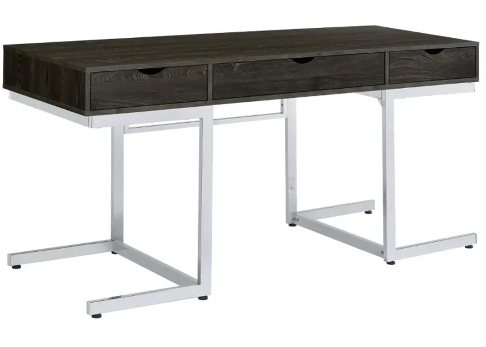 Noorvik - 3-Drawer Engineered Wood Desk - Dark Oak