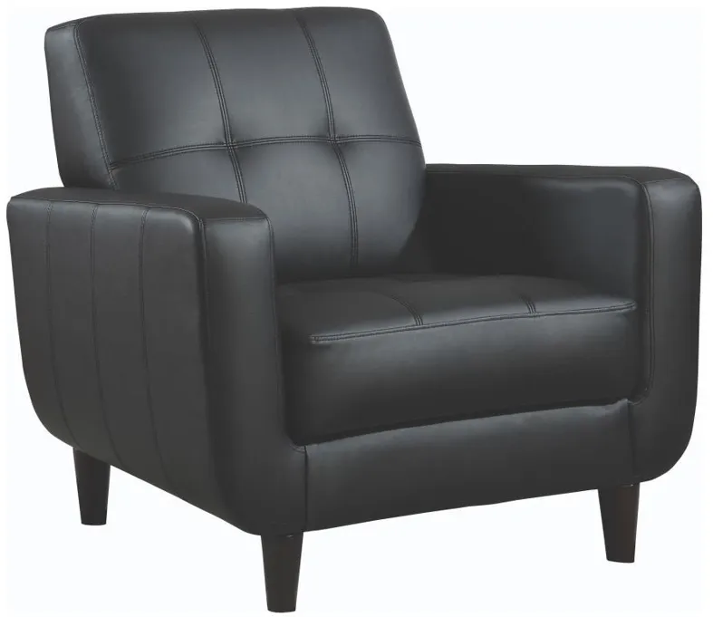 Aaron - Padded Seat Accent Chair - Black