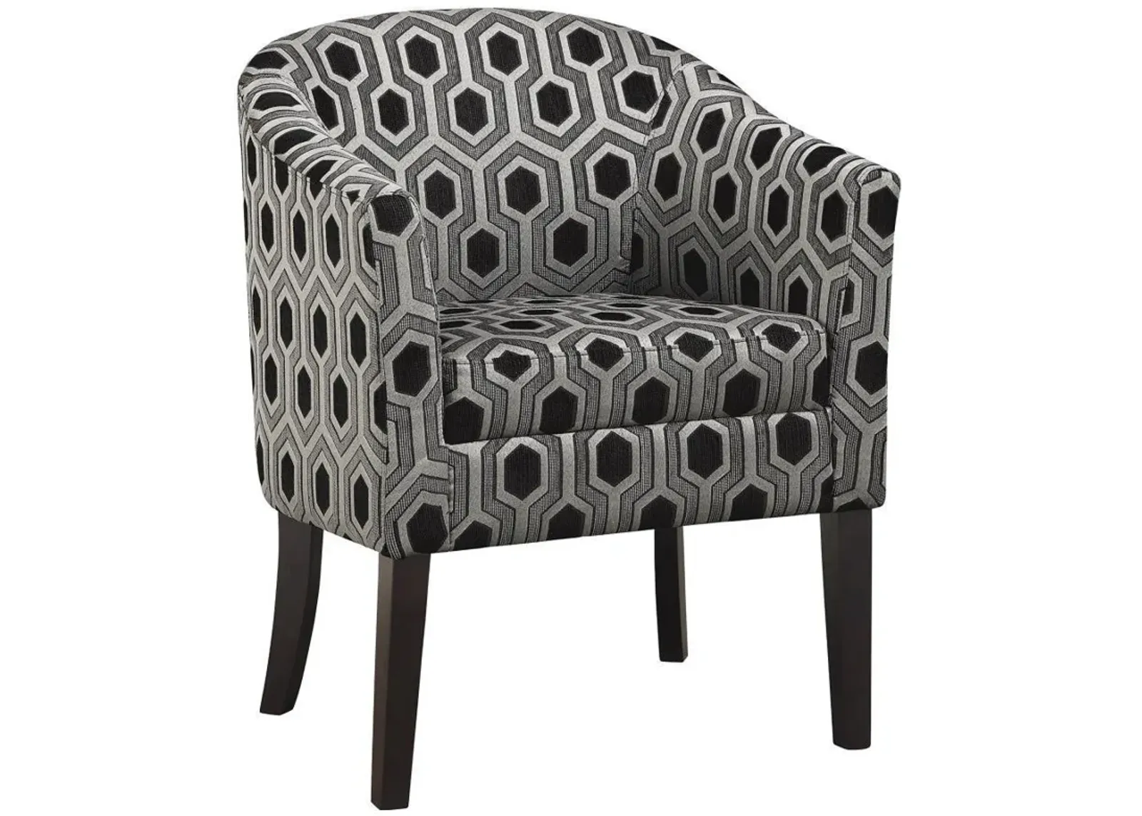 Jansen - Upholstered Accent Club Chair - Gray And Black