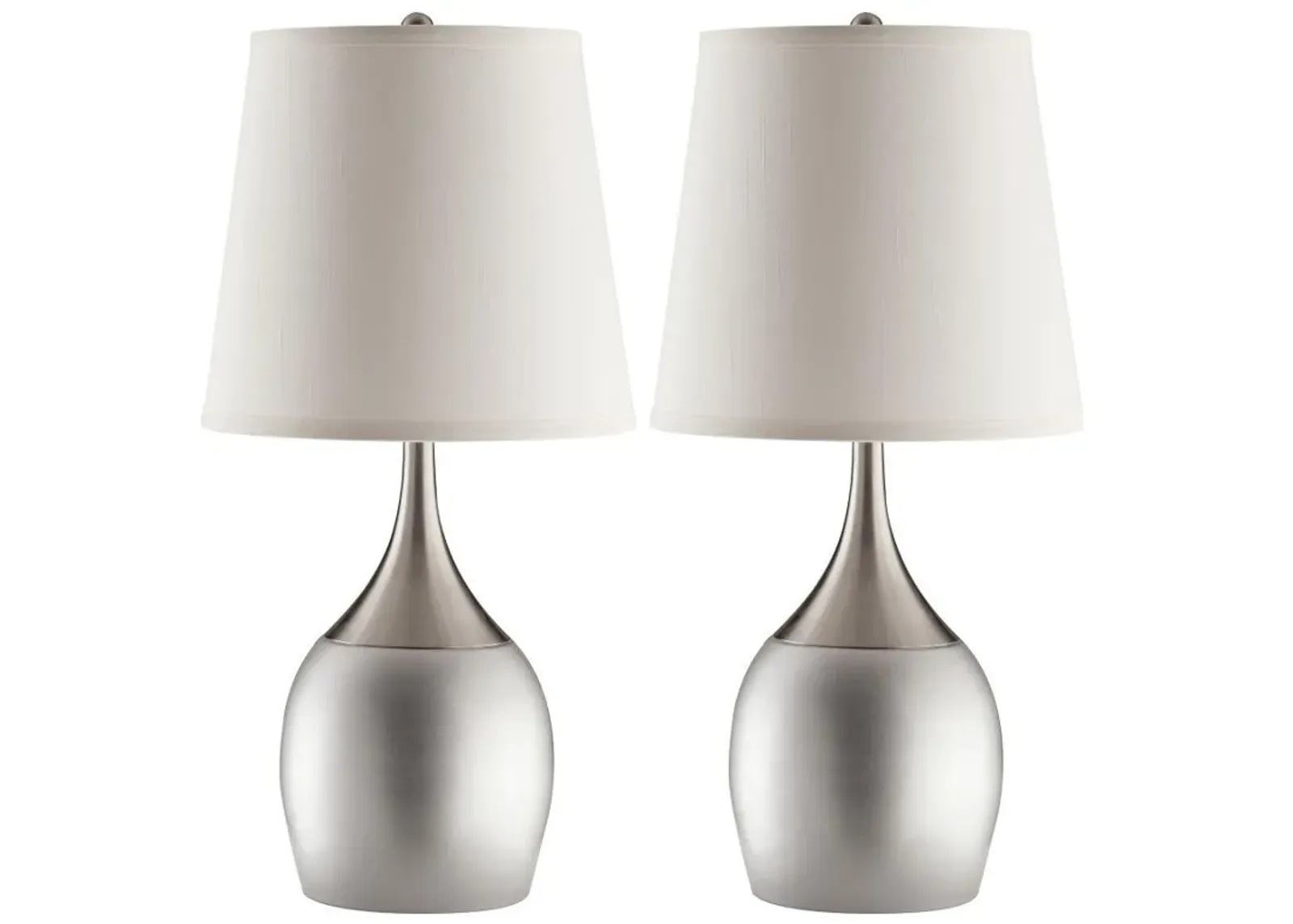 Tenya - Empire Shade Urn Table Lamp (Set of 2) - Silver