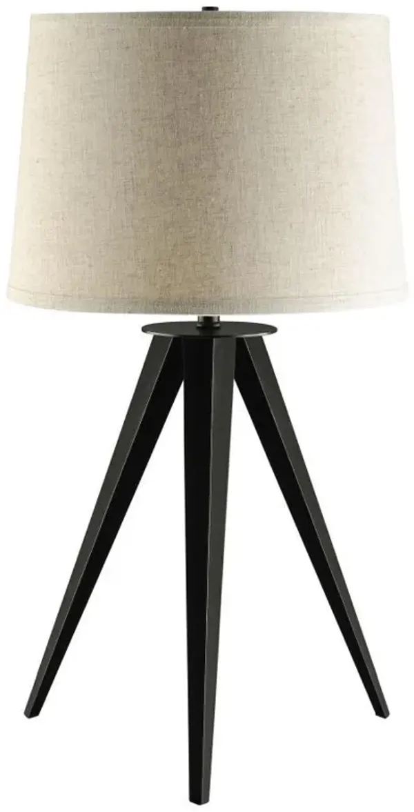 Sabat - Empire Shade Tripod Beside Table Lamp - Black