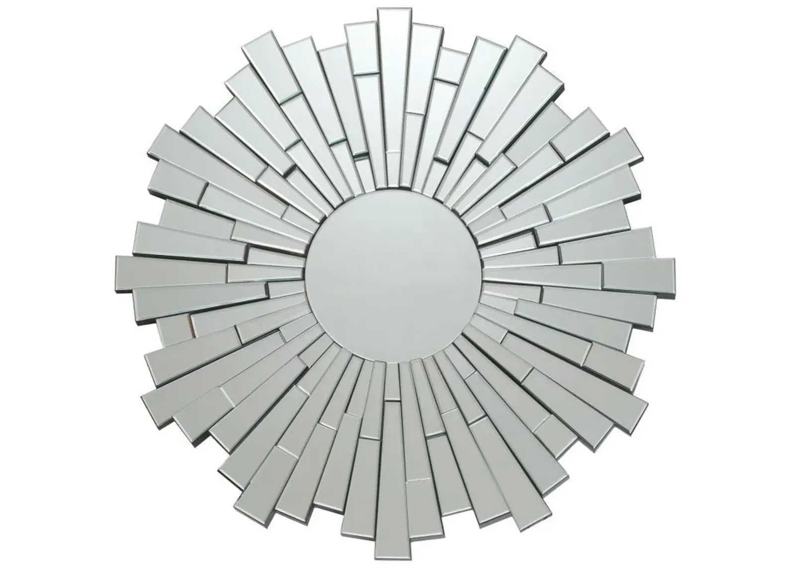 Danika - Round Sunburst Wall Mirror - Silver