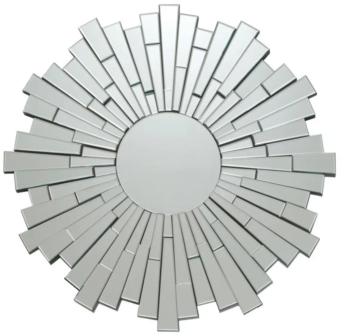 Danika - Round Sunburst Wall Mirror - Silver