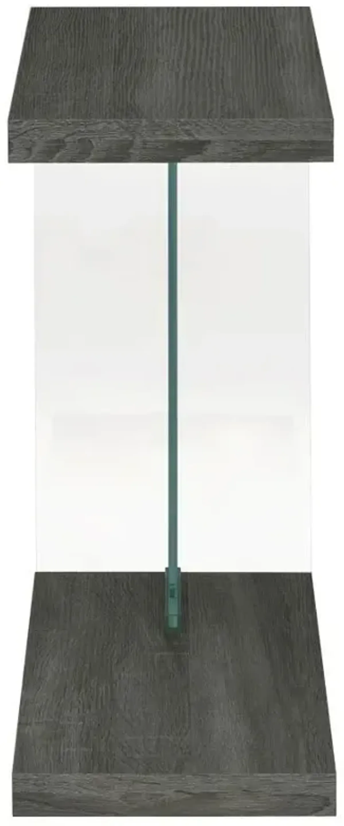 Colby - Engineered Wood C-Shaped Side Table - Weathered Gray
