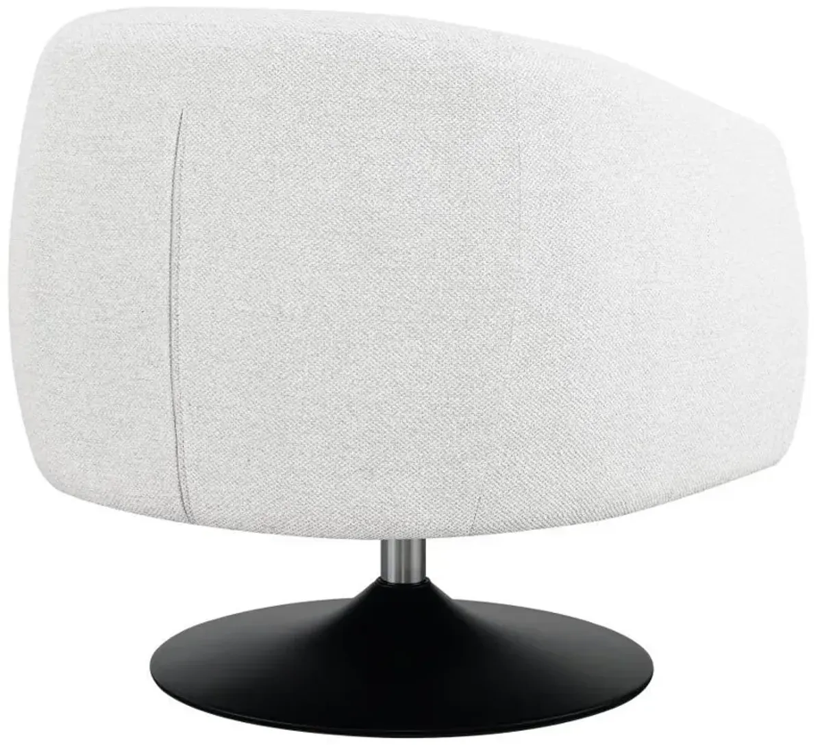 Dave - Upholstered Barrel Back Swivel Club Chair - Beige