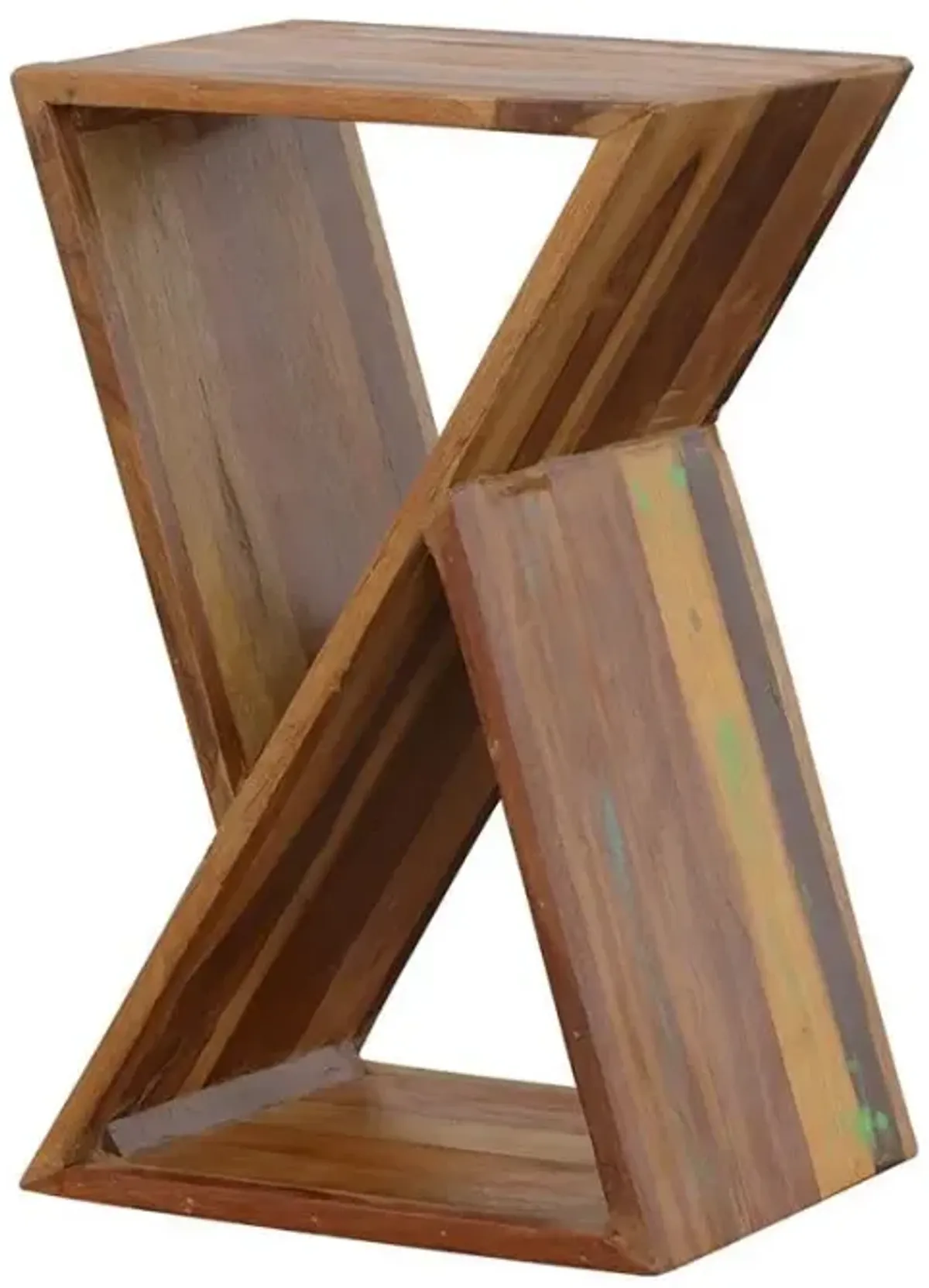 Lily - Solid Reclaimed Wood Accent Side Table - Natural