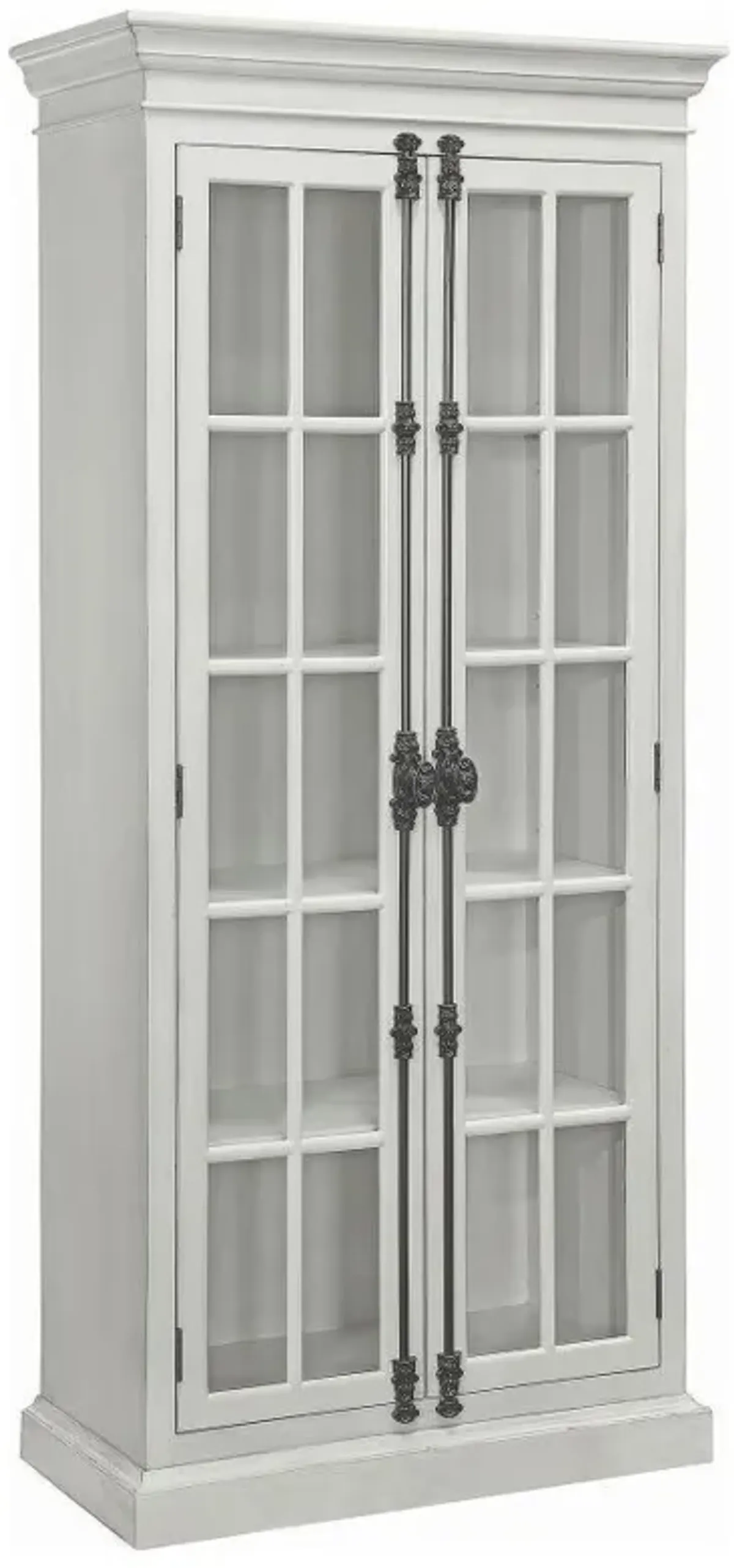 Toni - 2 Door Wood Tall Storage Cabinet - Distressed White