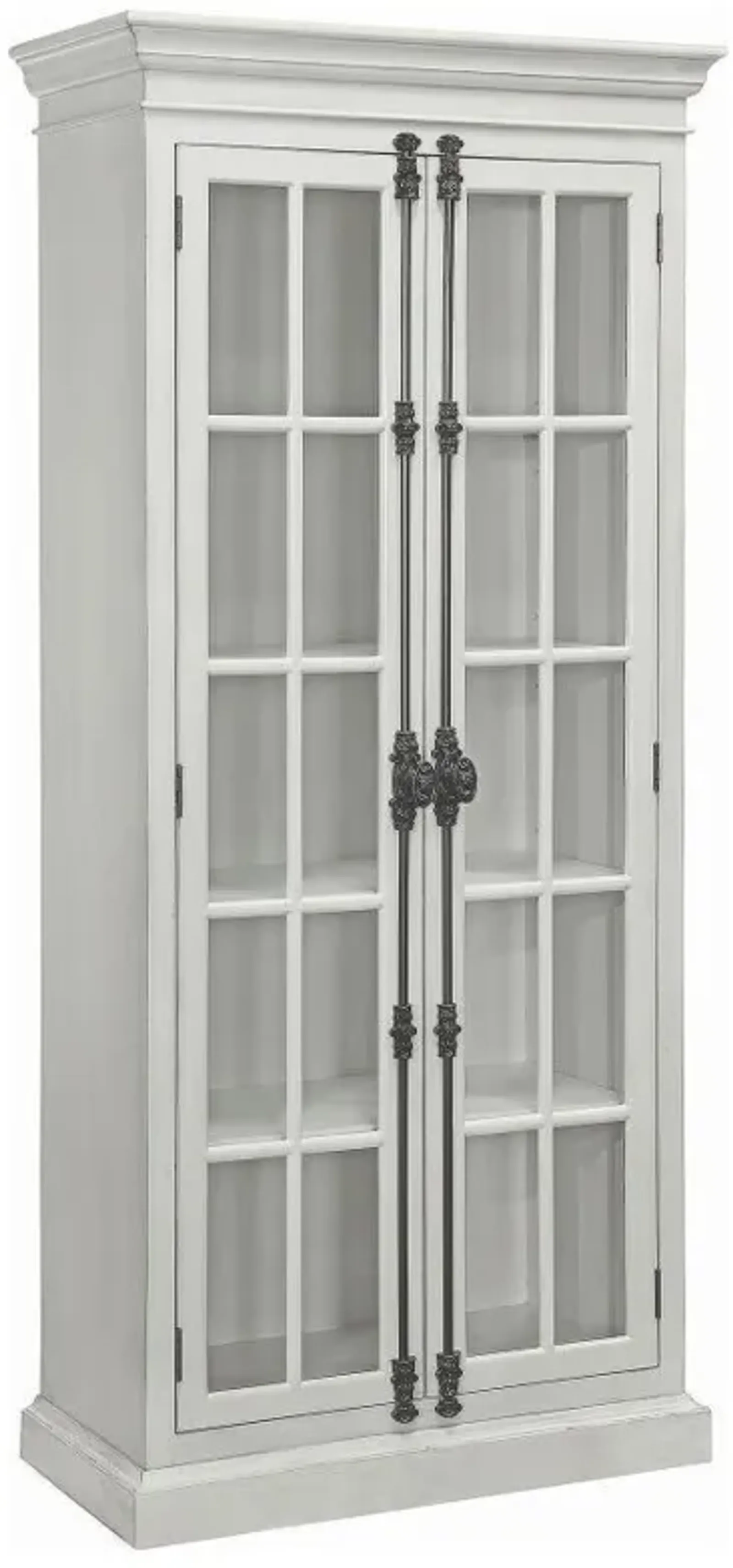 Toni - 2 Door Wood Tall Storage Cabinet - Distressed White