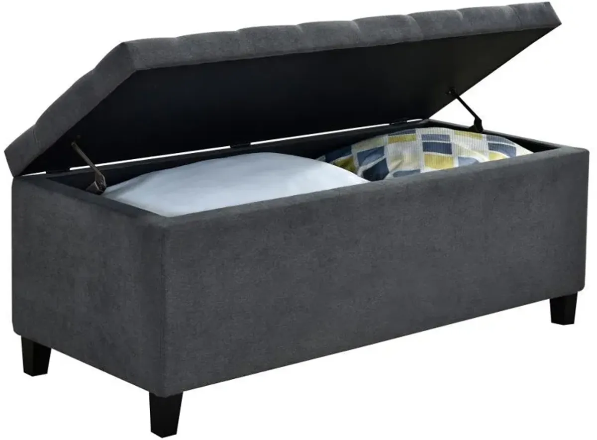 Samir - Lift Top Storage Bench - Charcoal