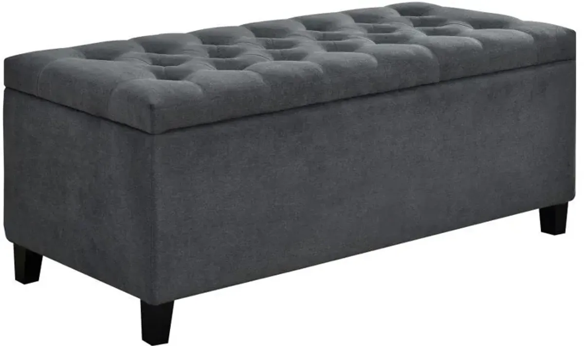 Samir - Lift Top Storage Bench - Charcoal