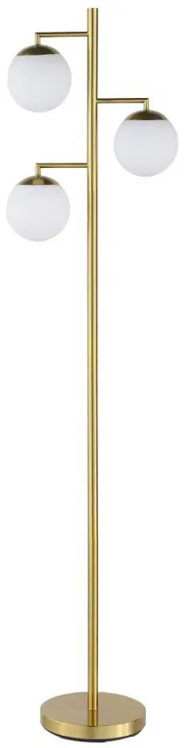 Sena - Spherical Bulb Tree Metal Floor Lamp - Gold