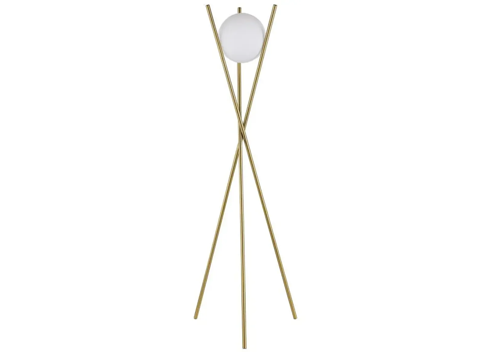 Yamileth - Spherical Bulb Metal Tripod Floor Lamp - Gold