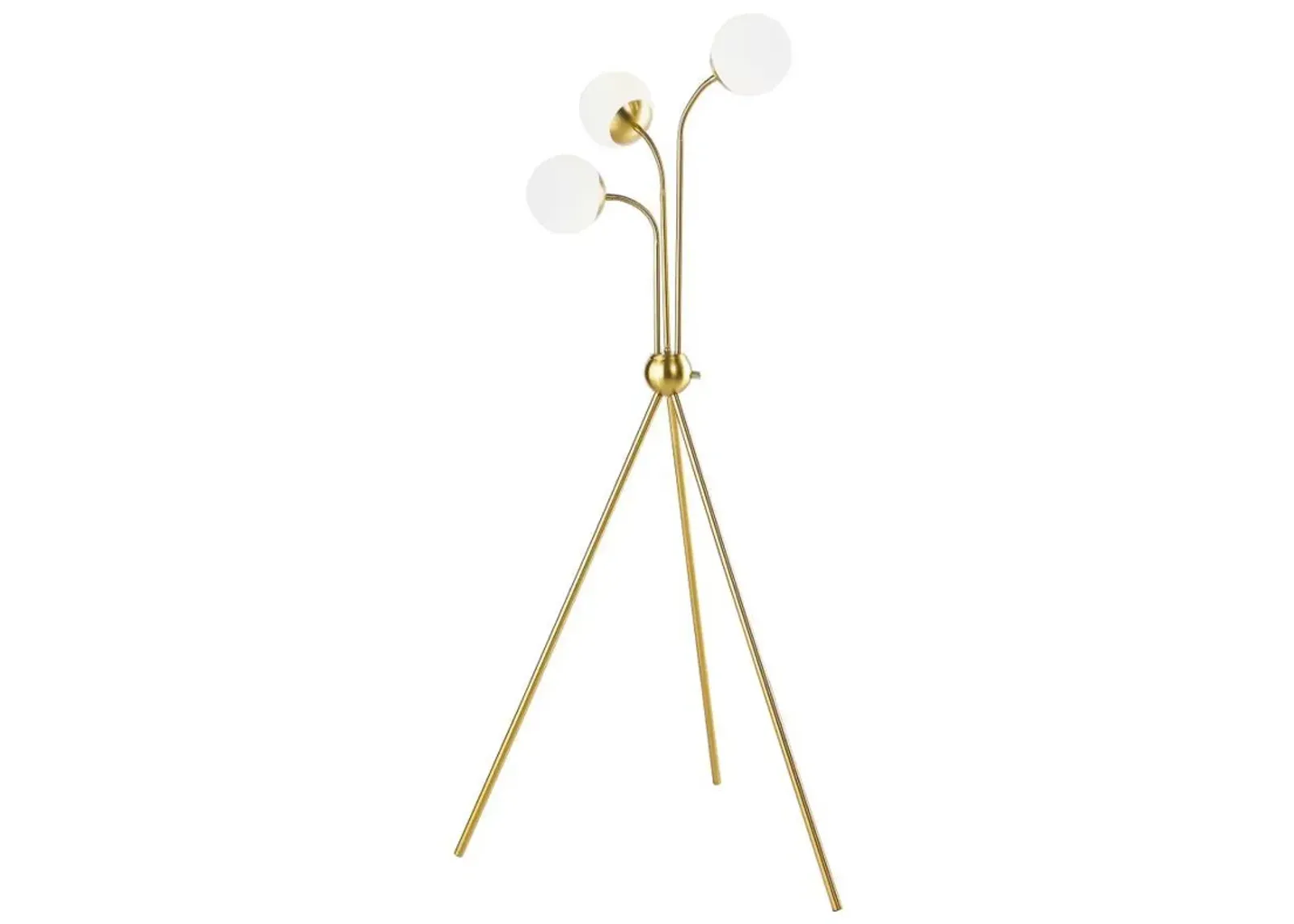 Miley - Spherical Bulb Tripod Tree Floor Lamp - Gold