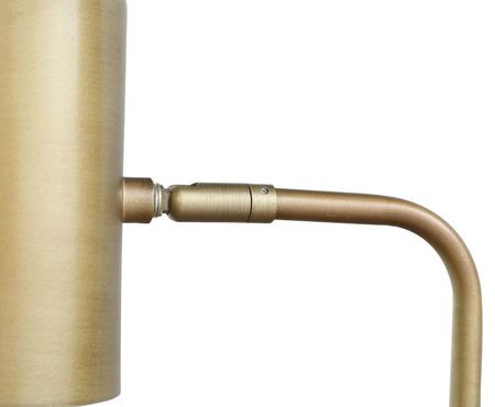 Jodie - Round Base Floor Lamp - Antique Brass And Gray