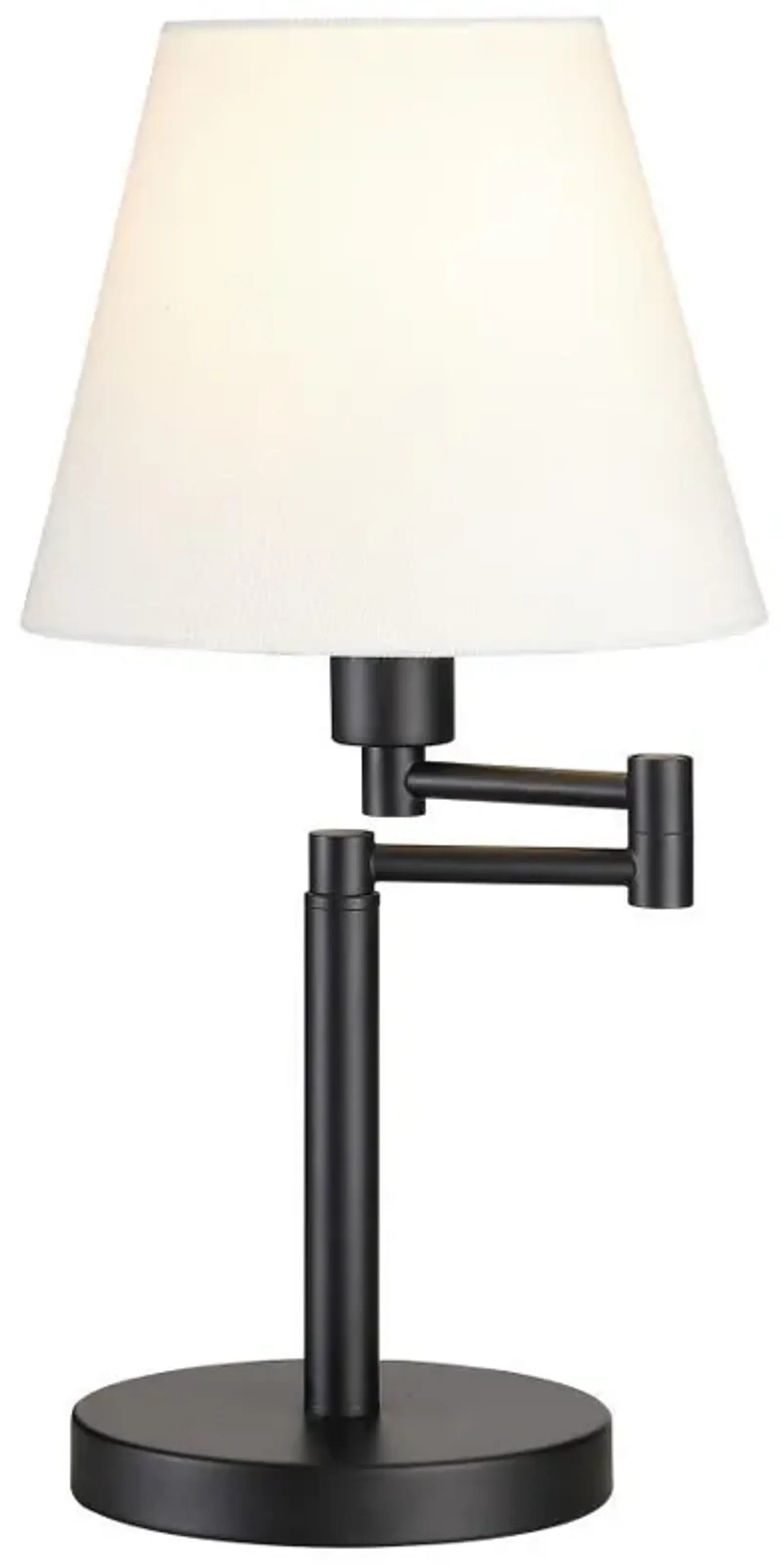 Colombe - Empire Shade Swing Arm Table Lamp - Black