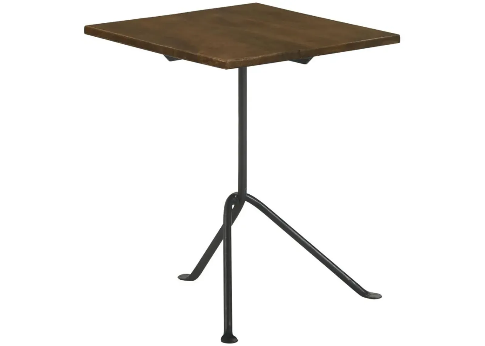 Heitor - Square Wood Top Accent Side Table - Dark Brown