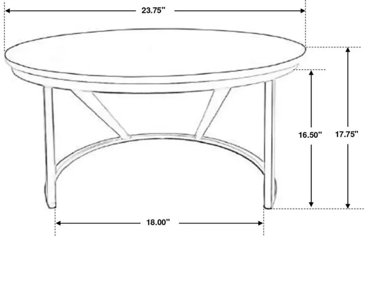 Miguel - Round Marble Top Coffee Table - White And Black