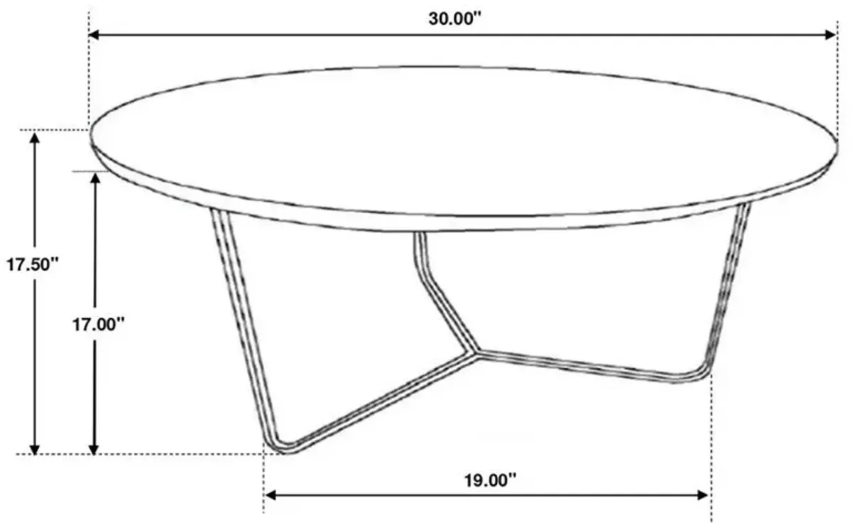 Yaritza - Round Mango Wood Coffee Table - Natural And Gunmetal