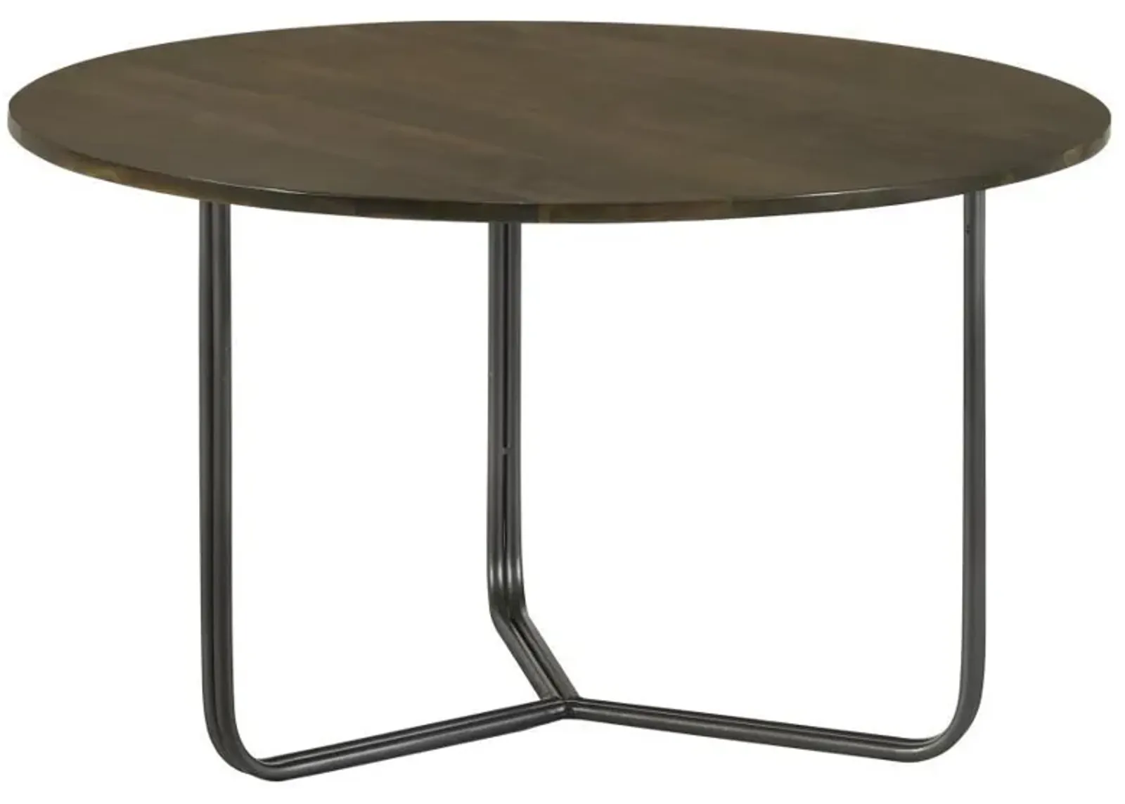 Yaritza - Round Mango Wood Coffee Table - Natural And Gunmetal