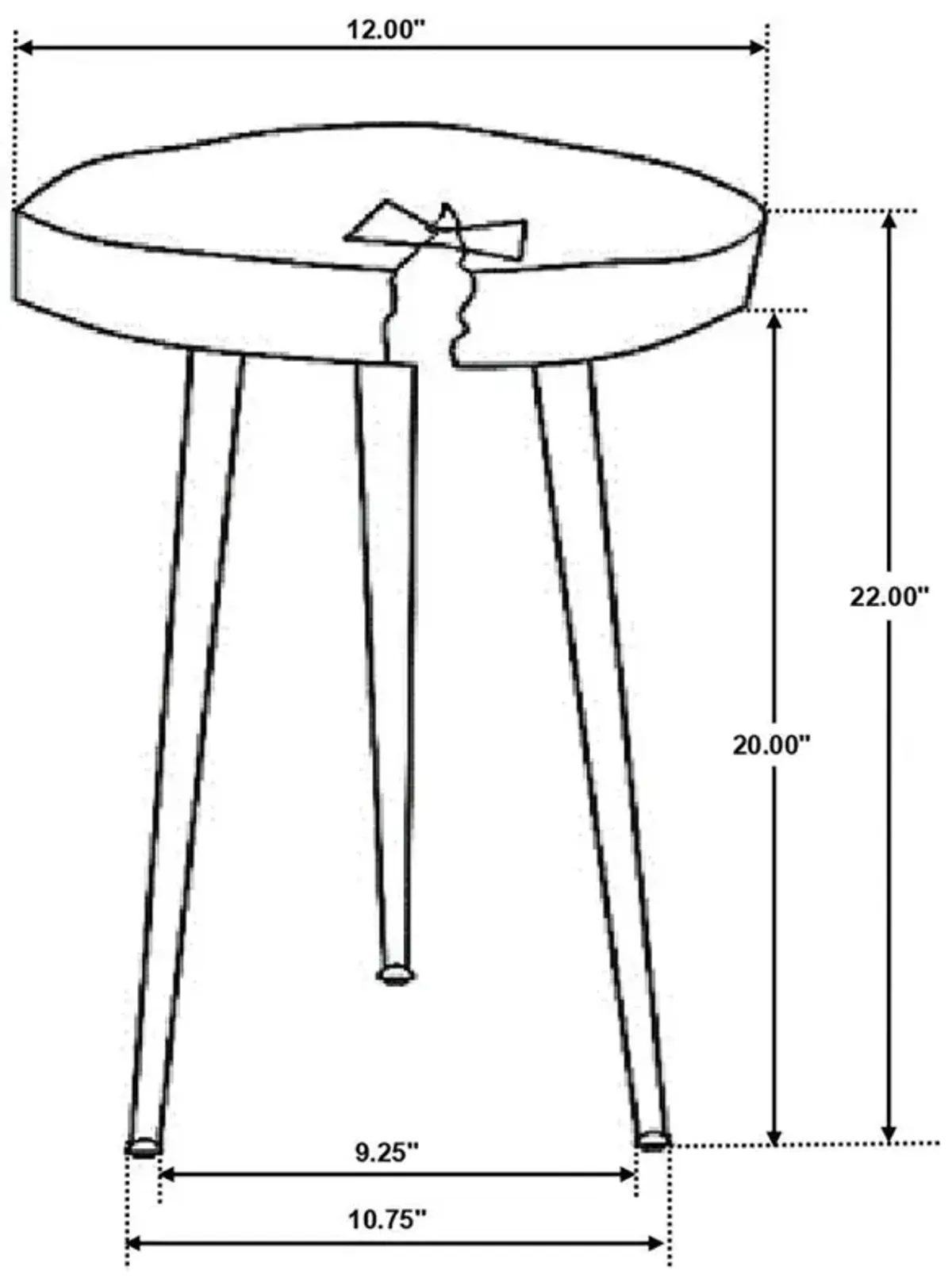 Keith - Round Solid Tree Trunk Side Table - Natural And Black