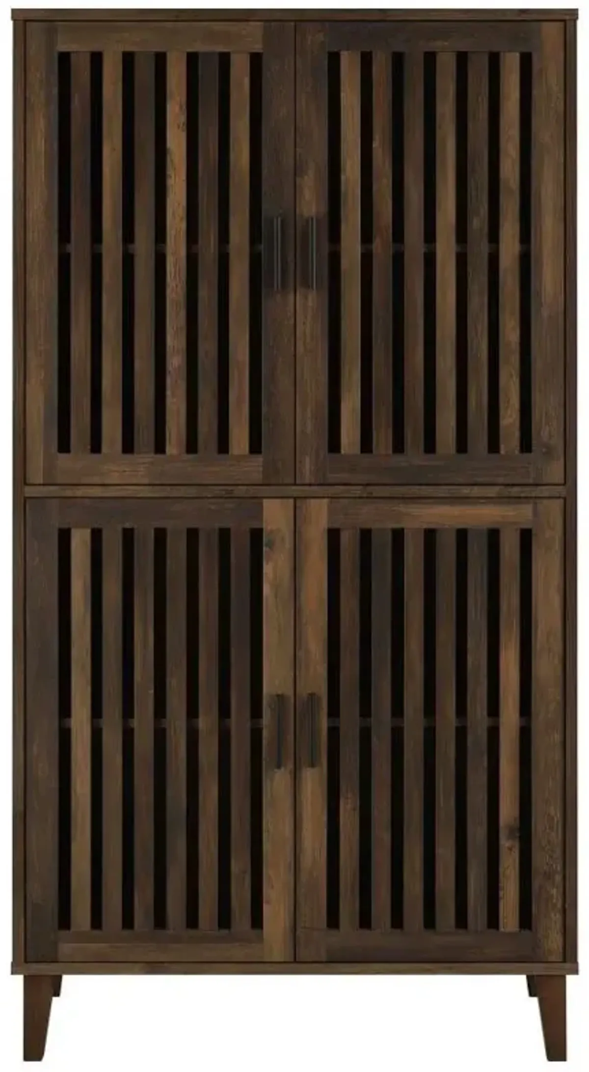 Elouise - 4 Door Engineered Wood Tall Accent Cabinet - Dark Pine