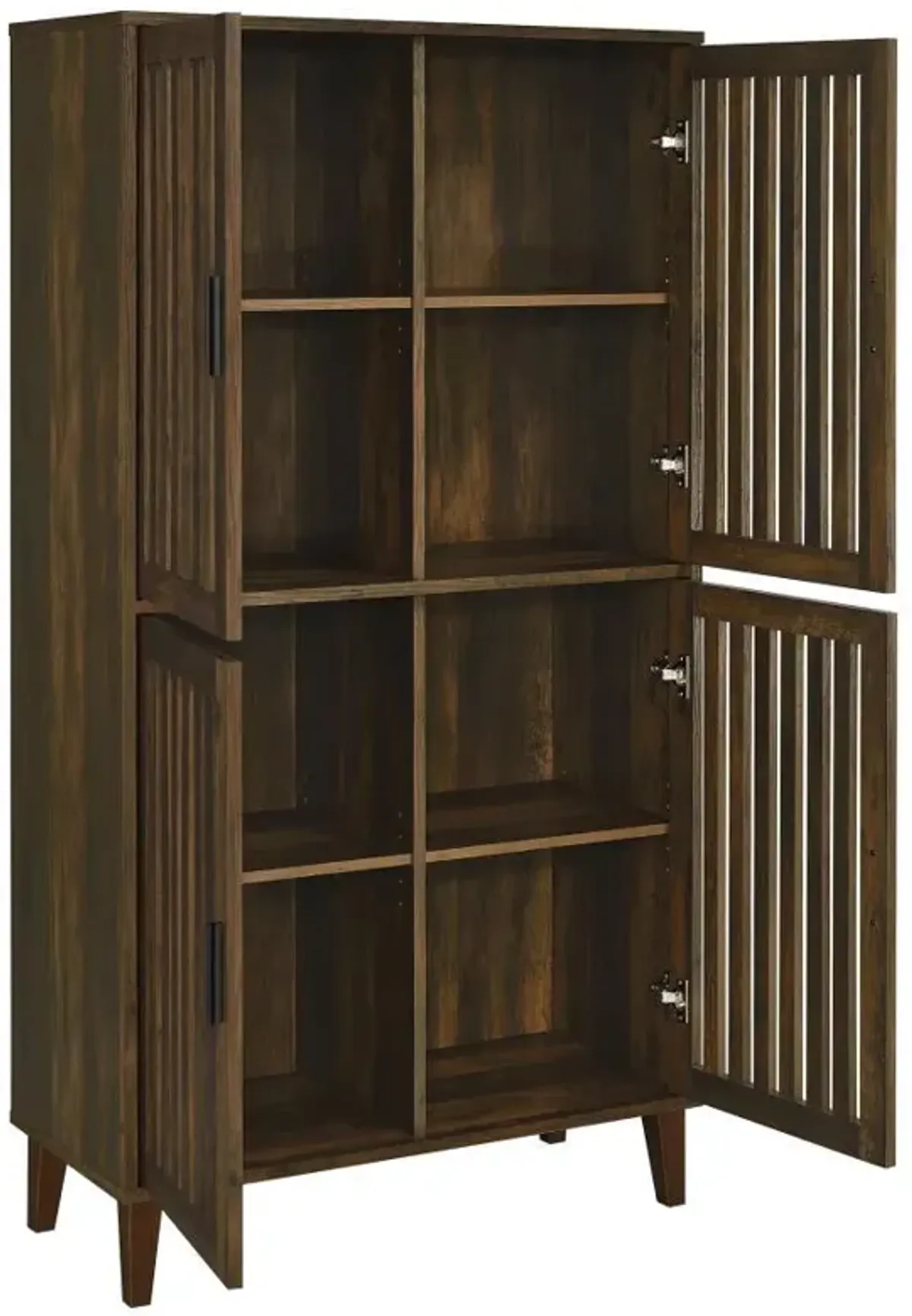 Elouise - 4 Door Engineered Wood Tall Accent Cabinet - Dark Pine