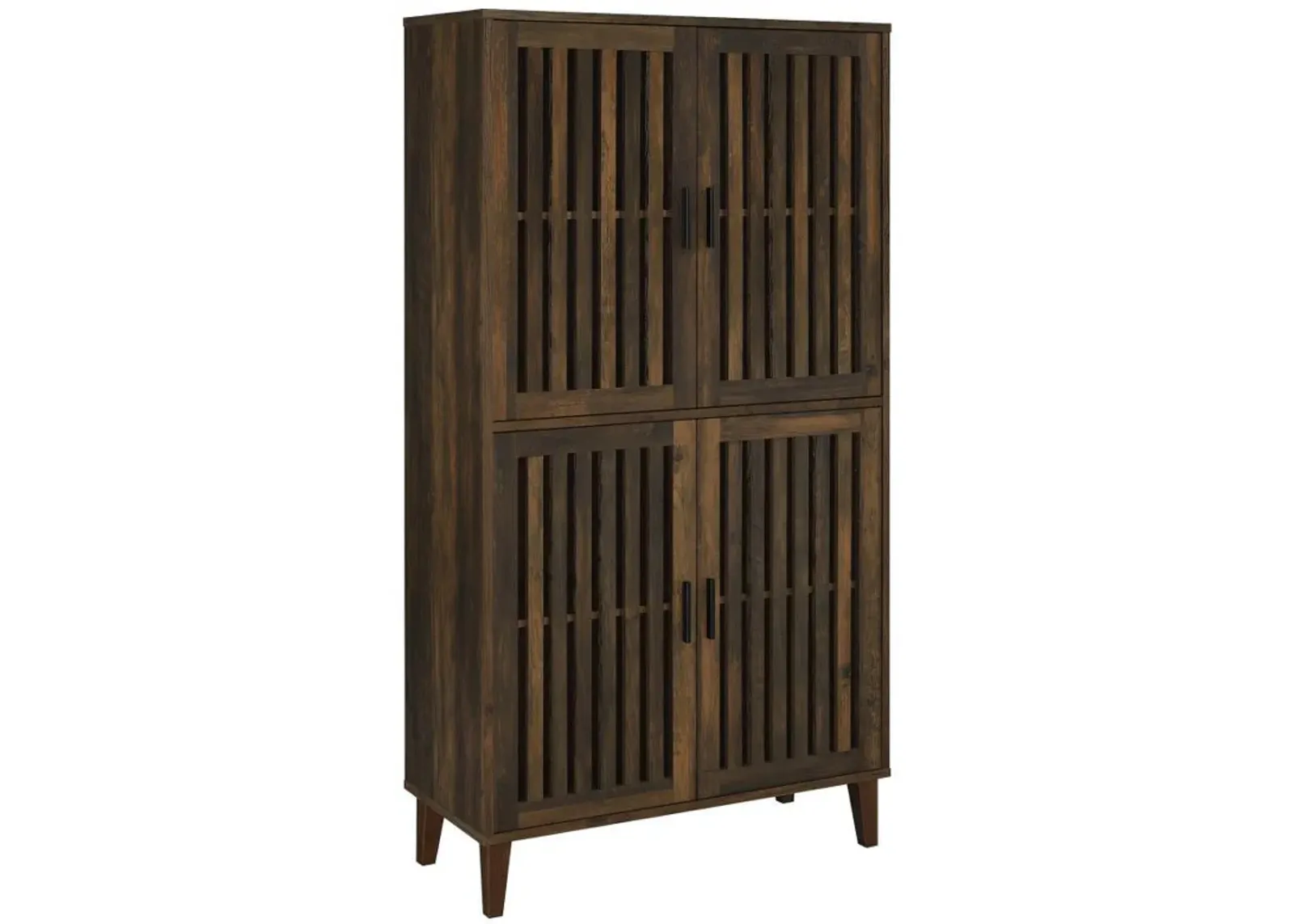 Elouise - 4 Door Engineered Wood Tall Accent Cabinet - Dark Pine