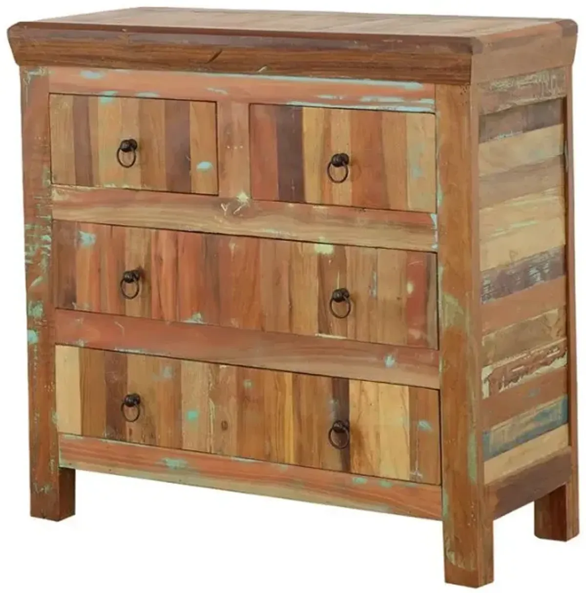 Harper - 4-Drawer Solid Reclaimed Wood Accent Cabinet - Brown