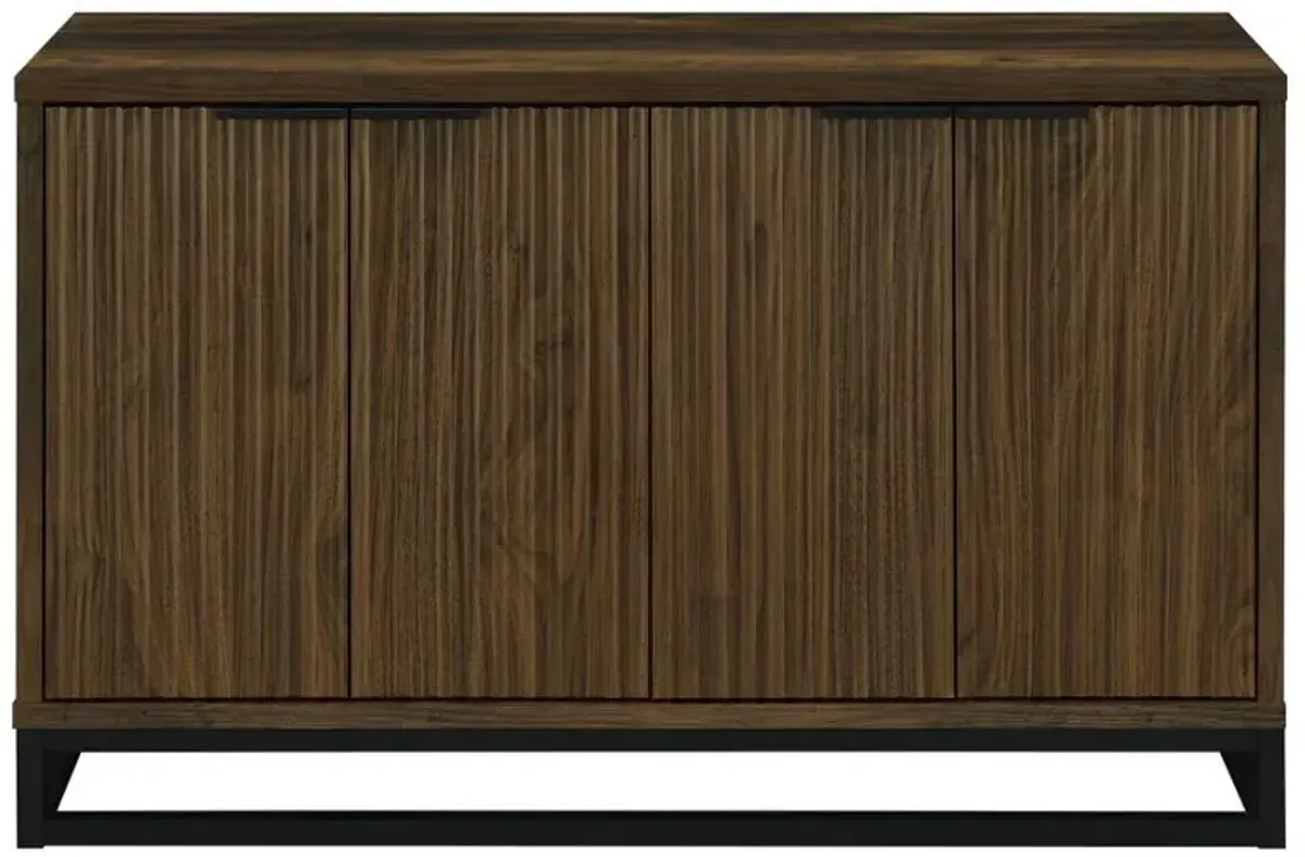 Ryatt - 4 Door Engineered Wood Accent Cabinet - Dark Pine