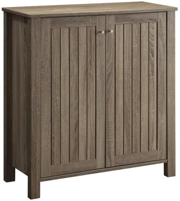 Marisa - 4-Shelf Engineered Wood Shoe Cabinet - Dark Taupe