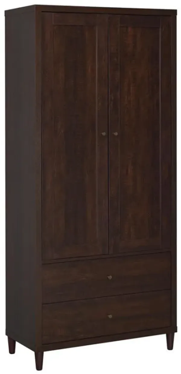 Wadeline - 2 Door Tall Accent Storage Cabinet - Rustic Tobacco