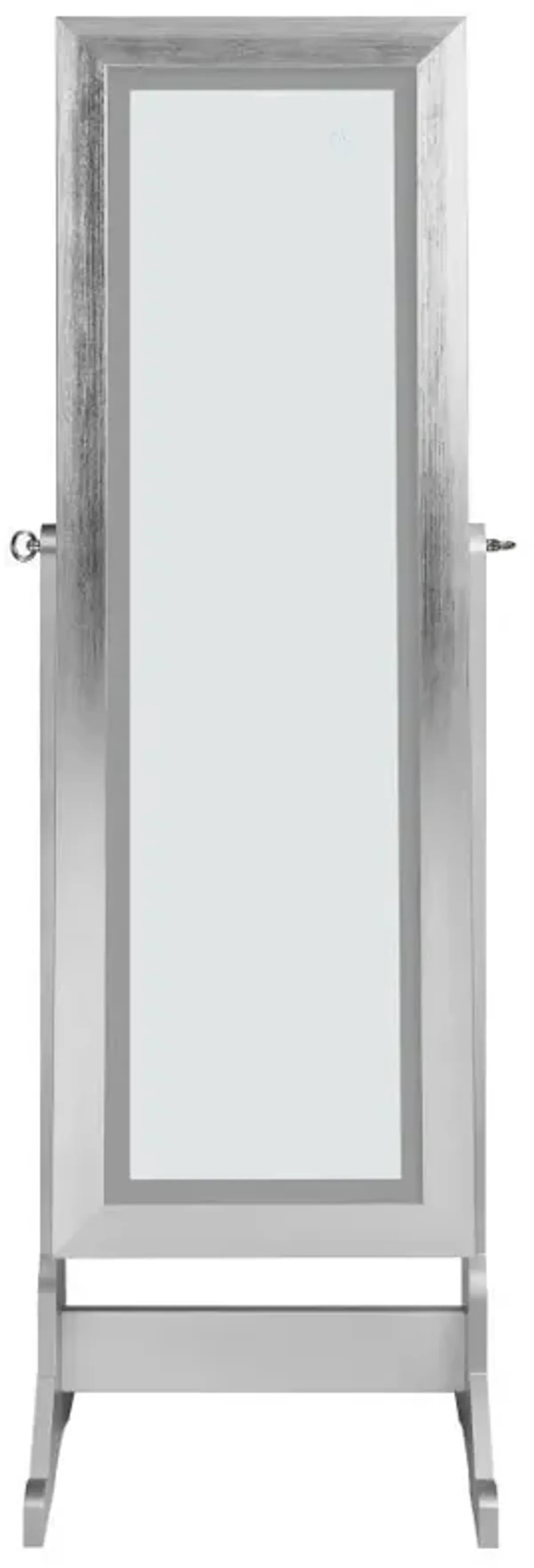 Moore - Cheval Mirror With Jewelry Storage - Silver