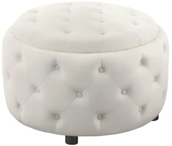 Angelina - Tufted Storage Round Ottoman