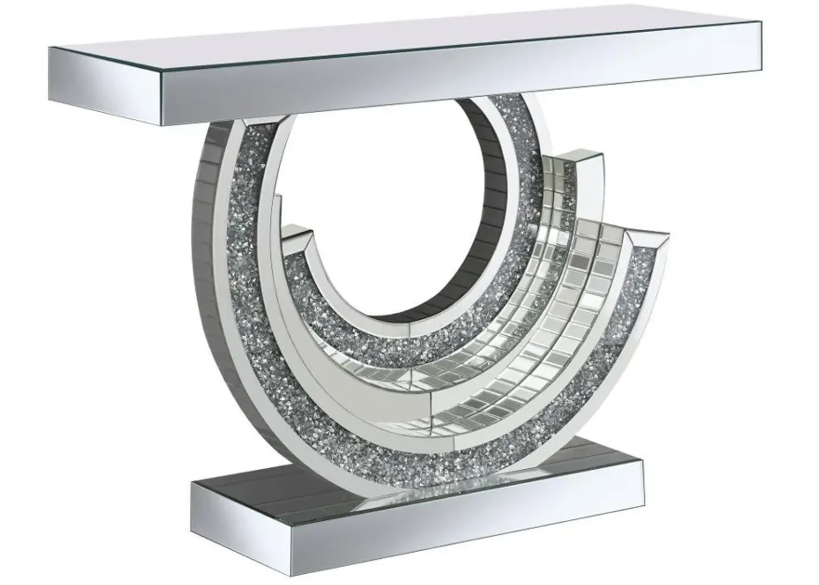 Imogen - Multi-Dimensional Console Table - Silver